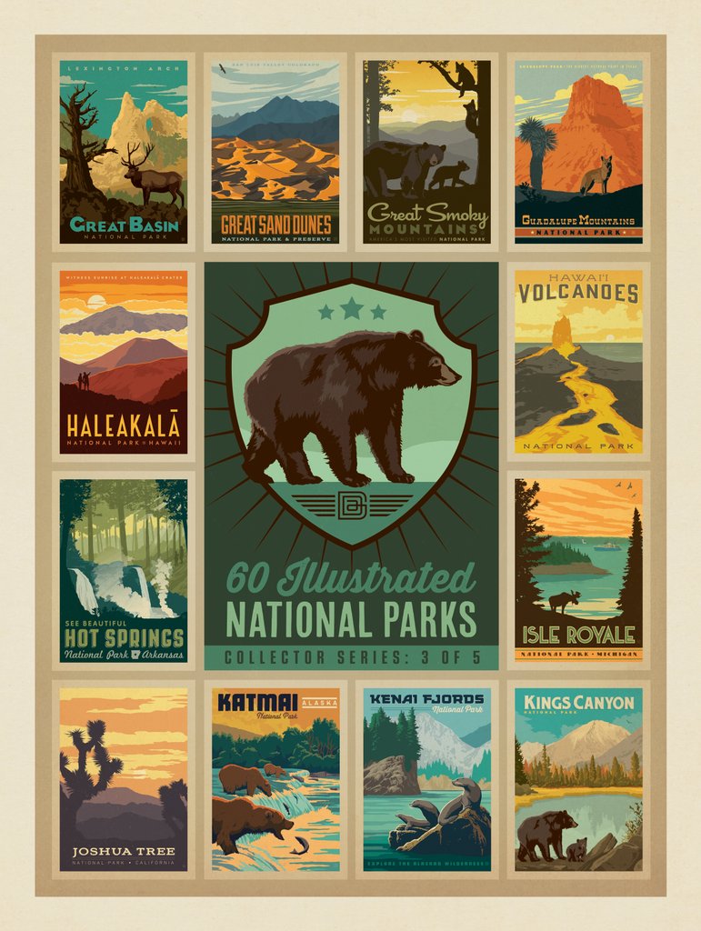  National Parks Collector Series: 3 of 5 - Canvas - Artwork