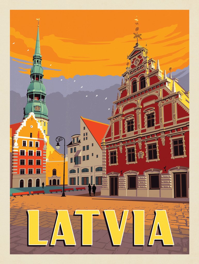Latvia - Notecards - Artwork