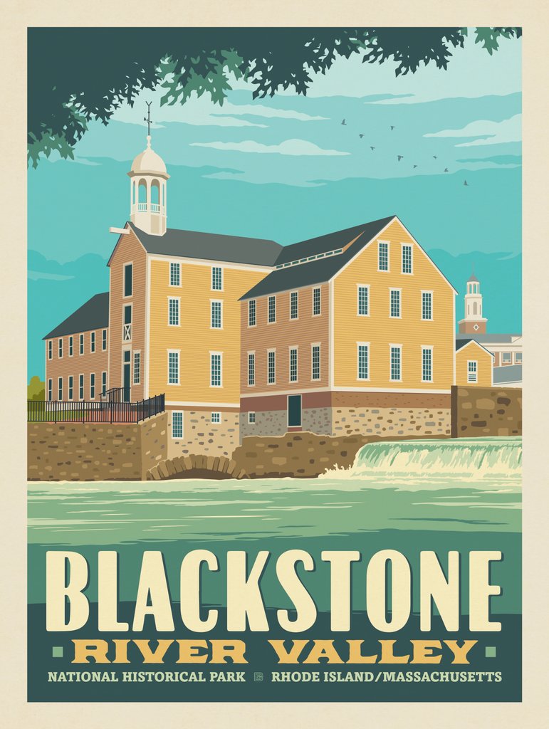 Blackstone River Valley National Historical Park, RI, MD - Notecards - Artwork