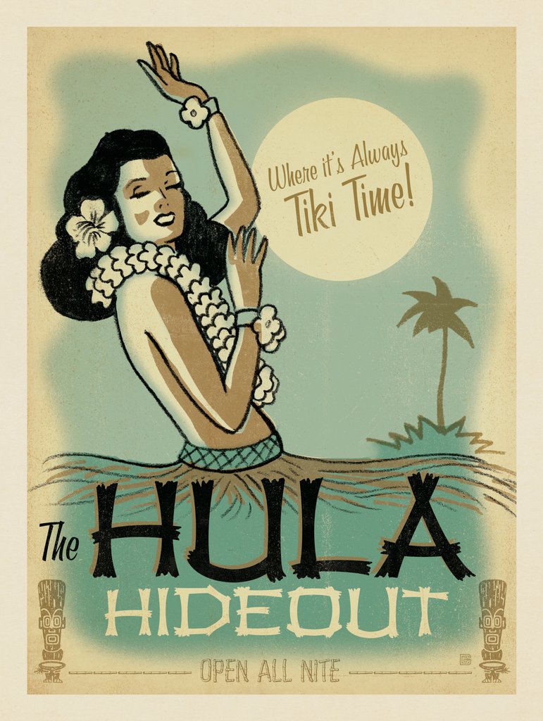 Hula Hideout - Canvas - Artwork