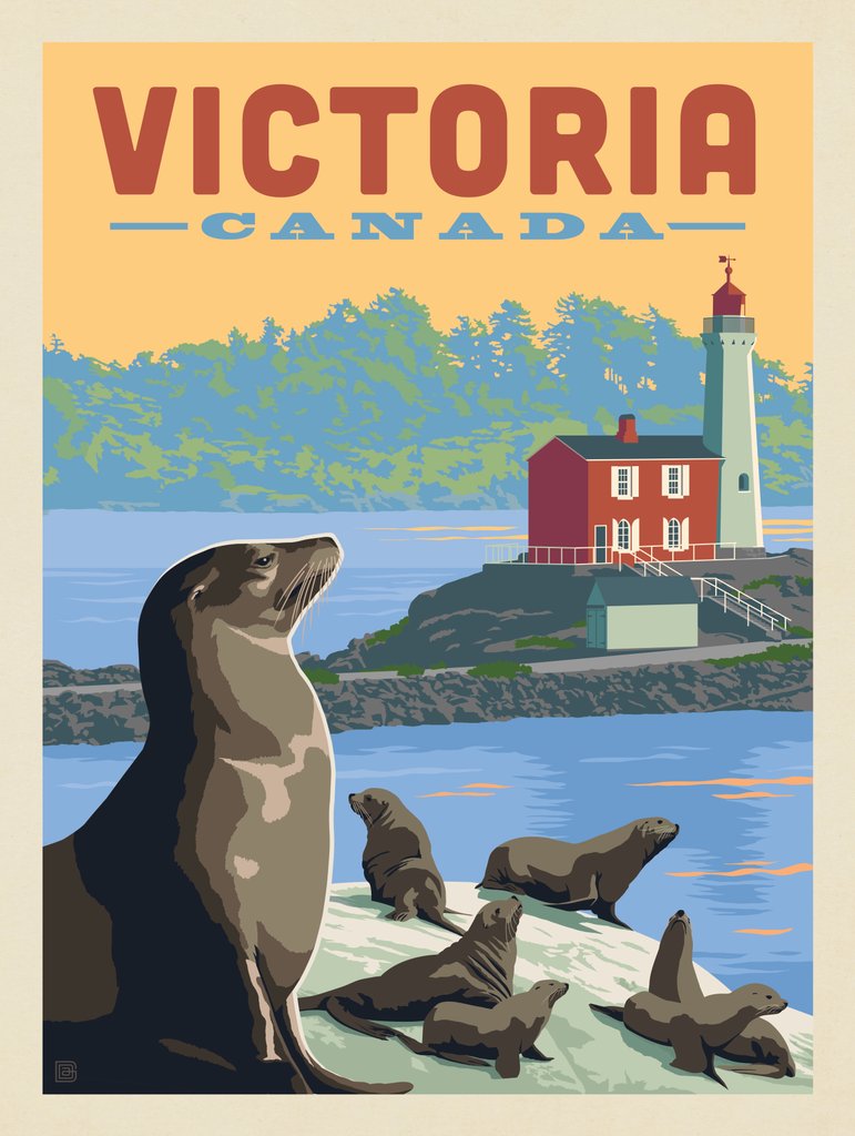 Canada: Victoria Sea Lions - Canvas - Artwork