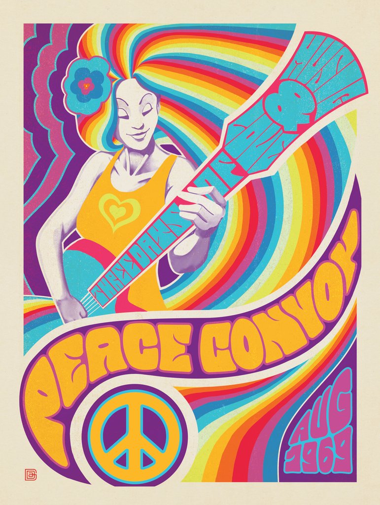 1969 Peace Convoy - Art Print - Artwork