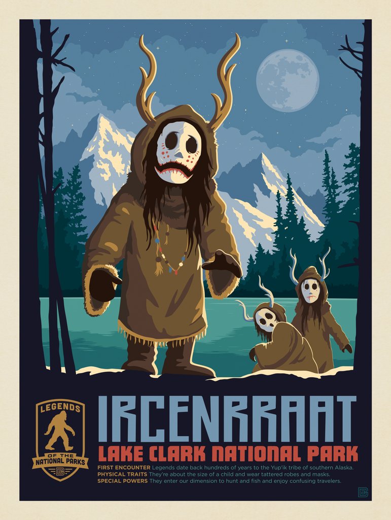 Legends Of The National Parks: Lake Clark's Ircenrraat - Art Print - Artwork