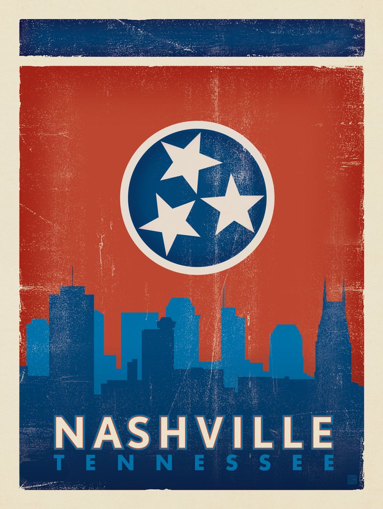 State Flag Skyline - Notecards - Artwork