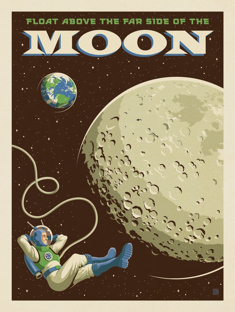 The Far Side Of The Moon - Notecards - Artwork
