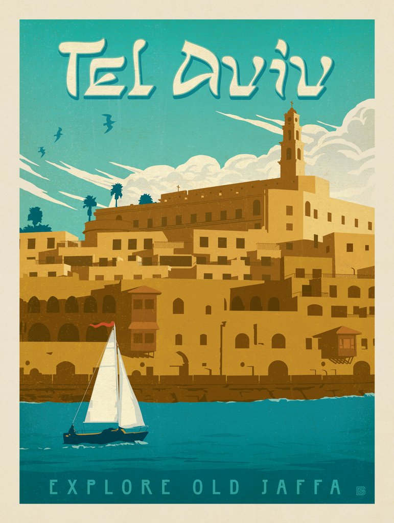 Israel: Tel Aviv - Canvas - Artwork
