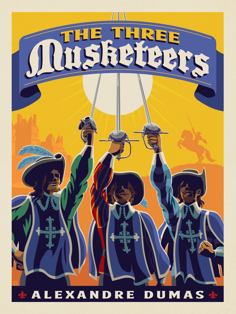 The Three Musketeers: Alexandre Dumas - Postcards - Artwork