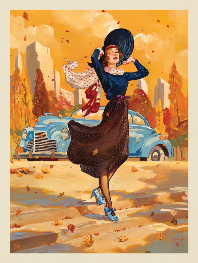 Wall Calendar 09-September: Fall Leaves - Metal Sign - Artwork