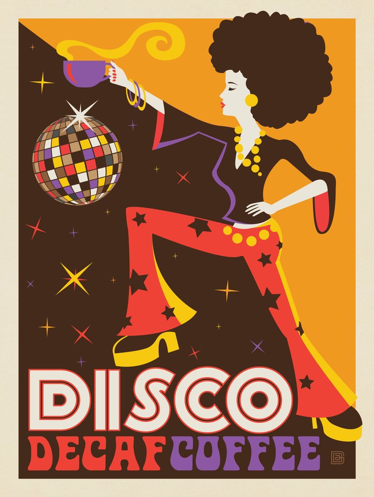 Disco Decaf Coffee - Canvas - Artwork