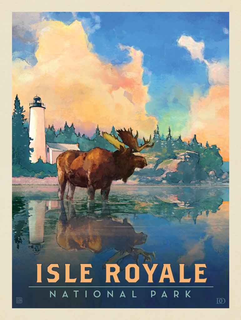 Isle Royale National Park: Sunrise - Metal Sign - Artwork