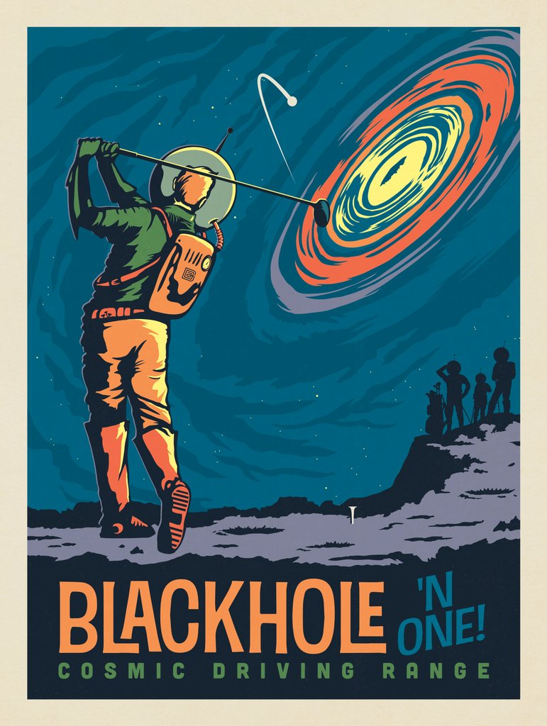 Black Hole in One: Space Golf - Canvas - Artwork