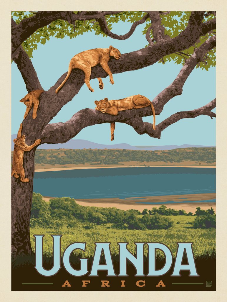 Uganda, Africa - Notecards - Artwork