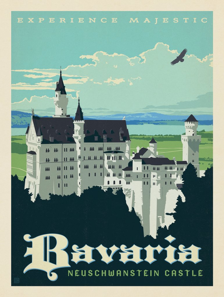 Germany: Bavaria - Metal Sign - Artwork
