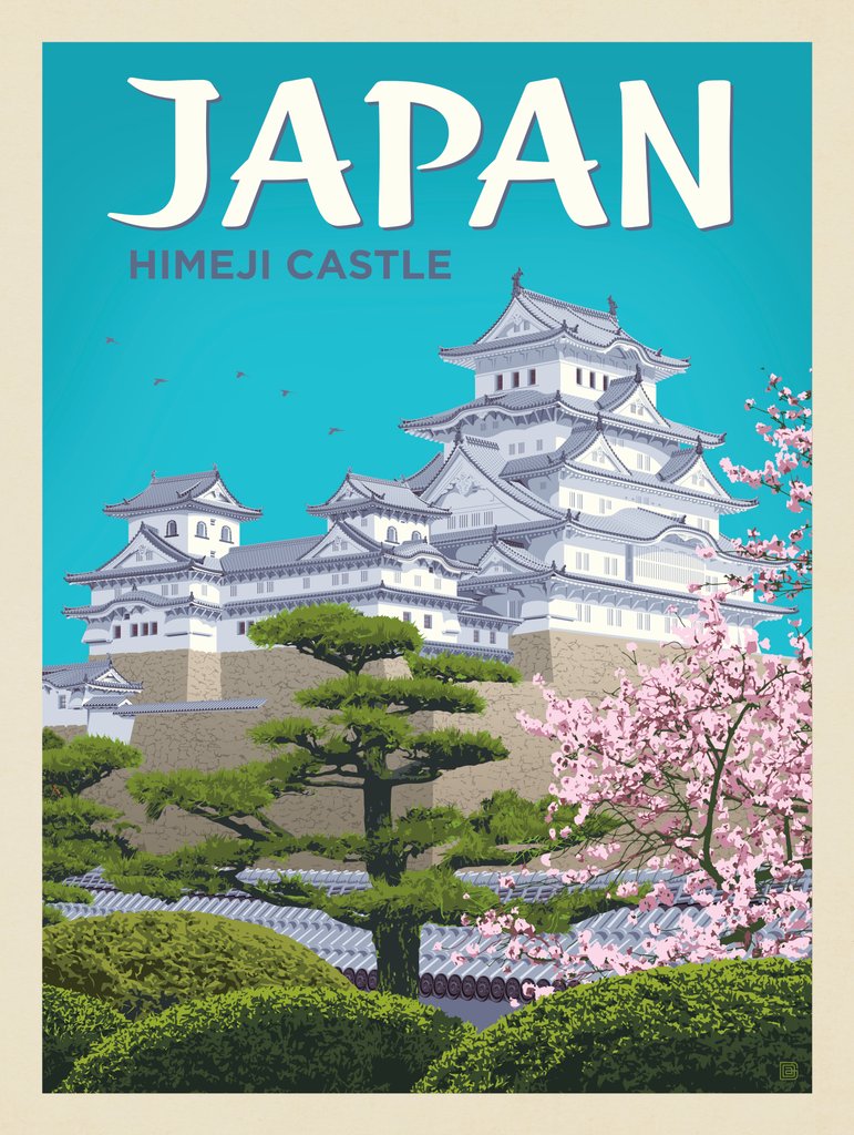 Japan: Himeji Castle - Art Print - Artwork