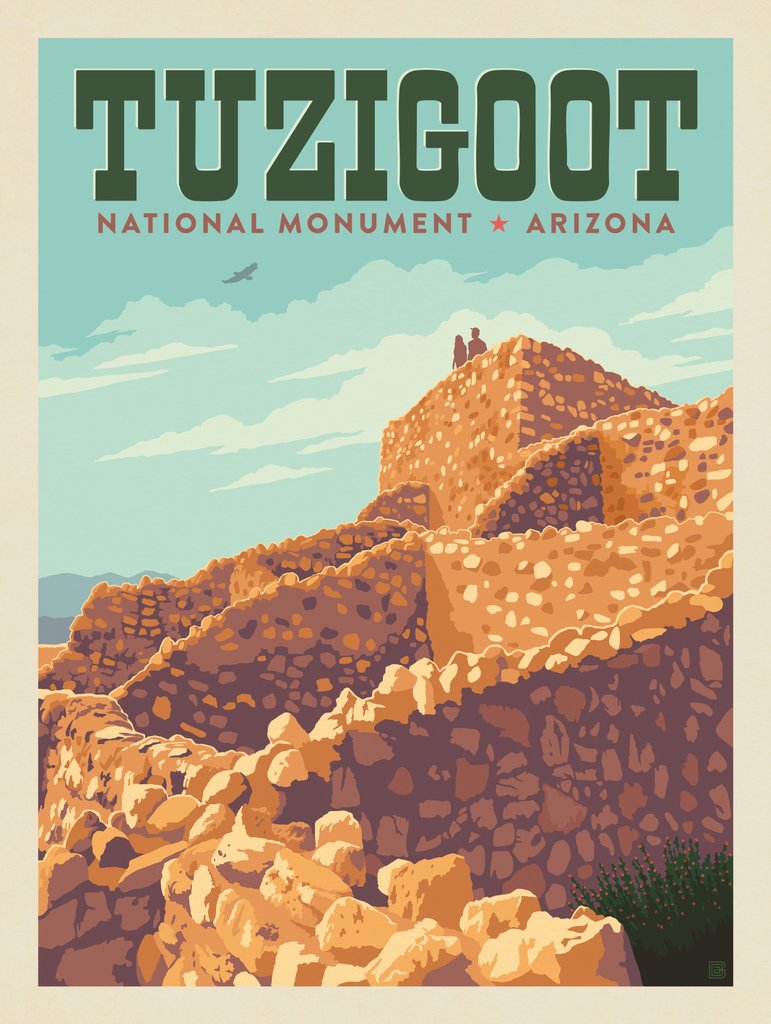 Tuzigoot National Monument, Arizona - Canvas - Artwork