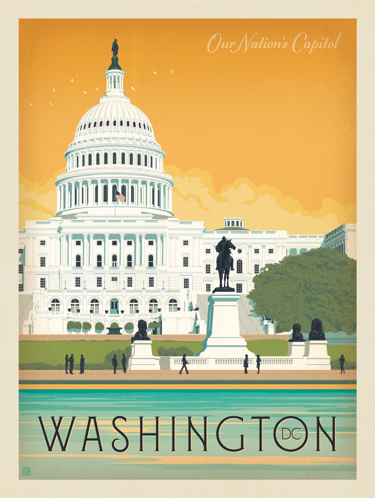 Washington, DC: Capitol - Canvas - Artwork