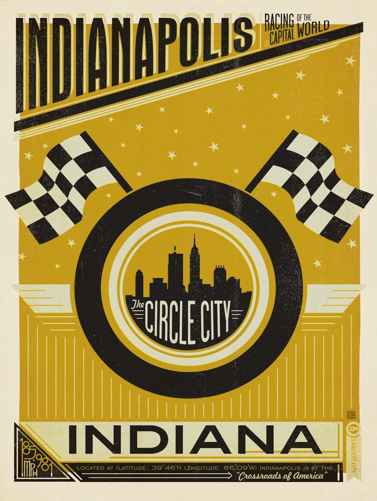 Indianapolis: Print Shop - Postcards - Artwork