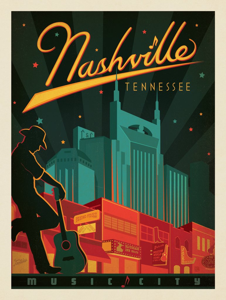 Broadway, Music City - Notecards - Artwork