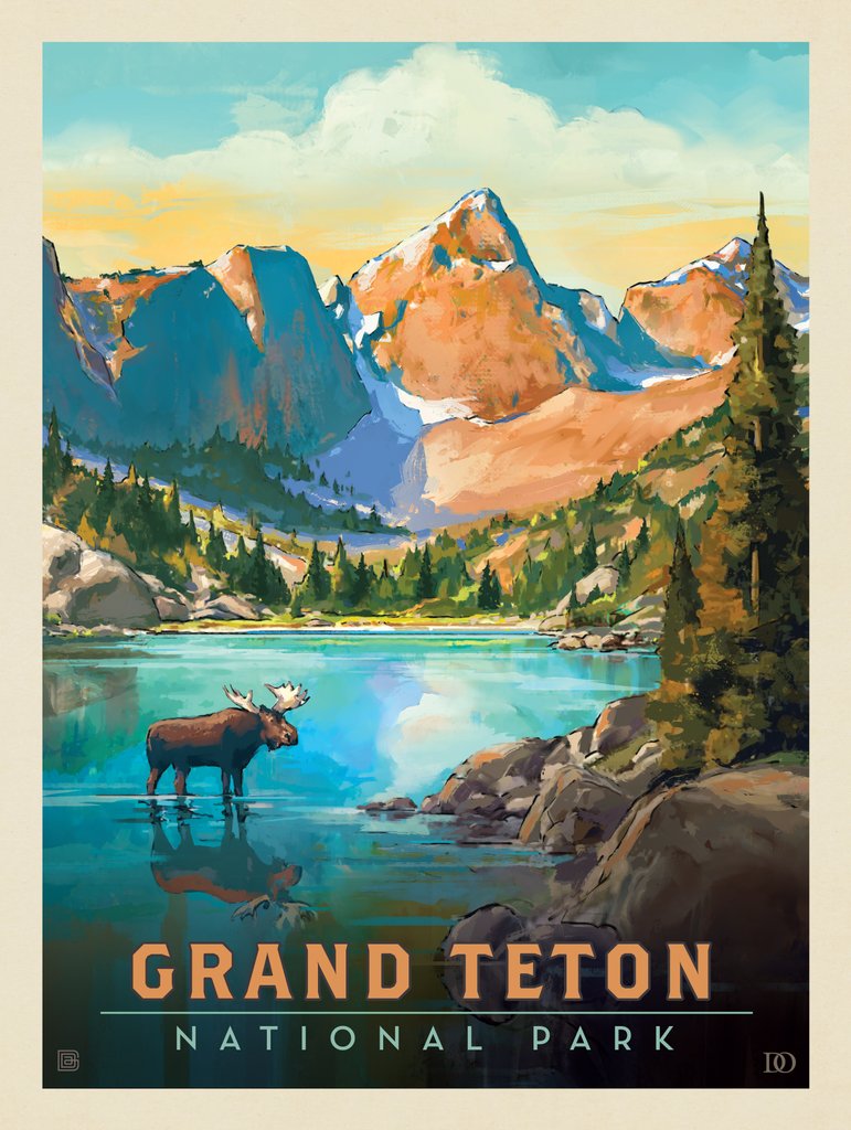Grand Teton National Park: Moose - Canvas - Artwork