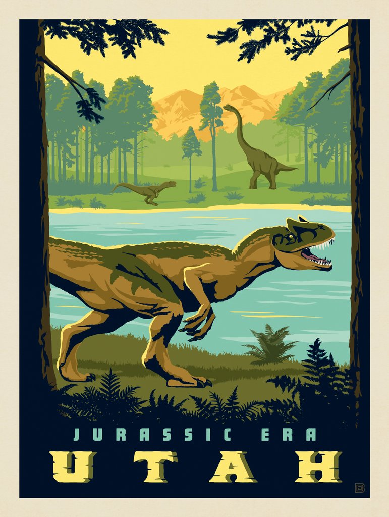 Utah: In The Jurassic Era - Art Print - Artwork