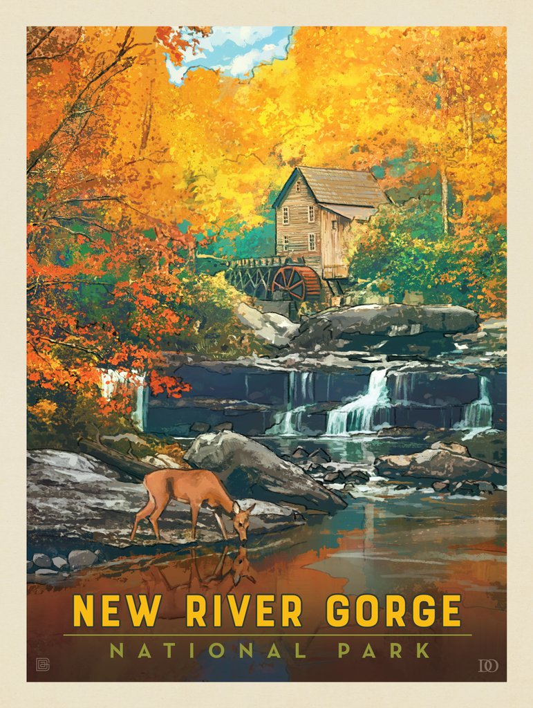 New River Gorge National Park & Preserve: Fall Colors - Art Print - Artwork