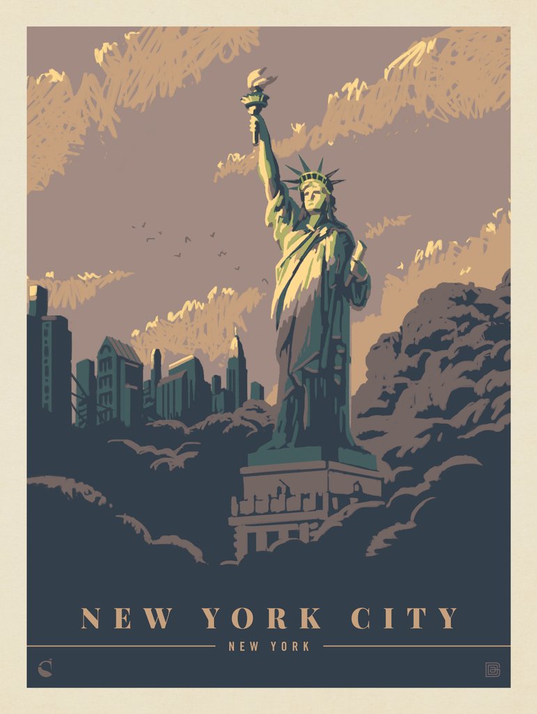 USA-New York City: Shining Hope  - Notecards - Artwork