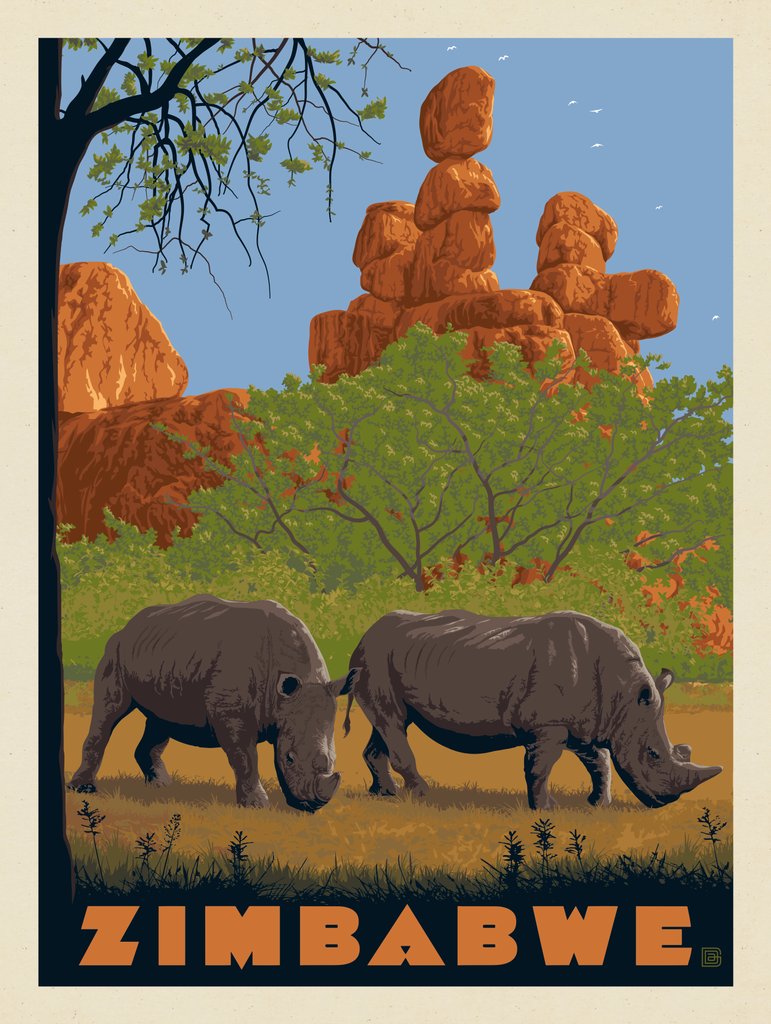 Zimbabwe - Notecards - Artwork