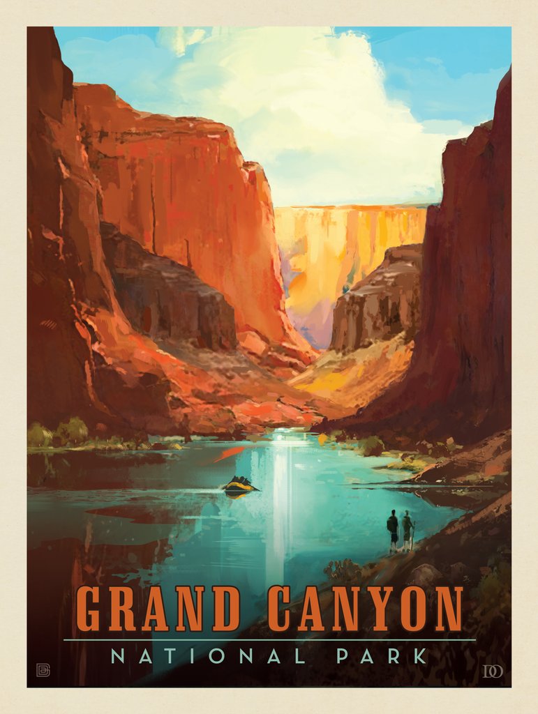 Grand Canyon National Park: Vermilion View - Canvas - Artwork
