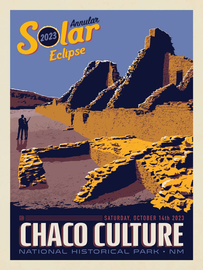 Annular Solar Eclipse: 2023 Chaco Culture Natural History Park, NM - Notecards - Artwork