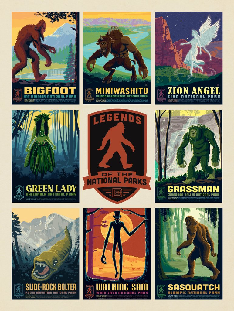 Legends Of The National Parks: Multi-Image Print 3 - Art Print - Artwork