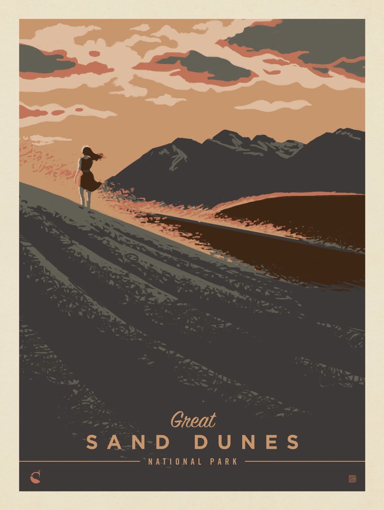 Great Sand Dunes National Park: Windswept - Art Print - Artwork