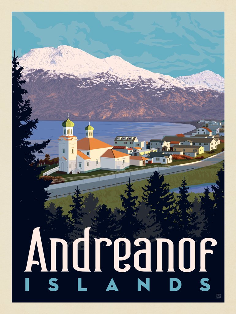 Andreanof Islands - Postcards - Artwork