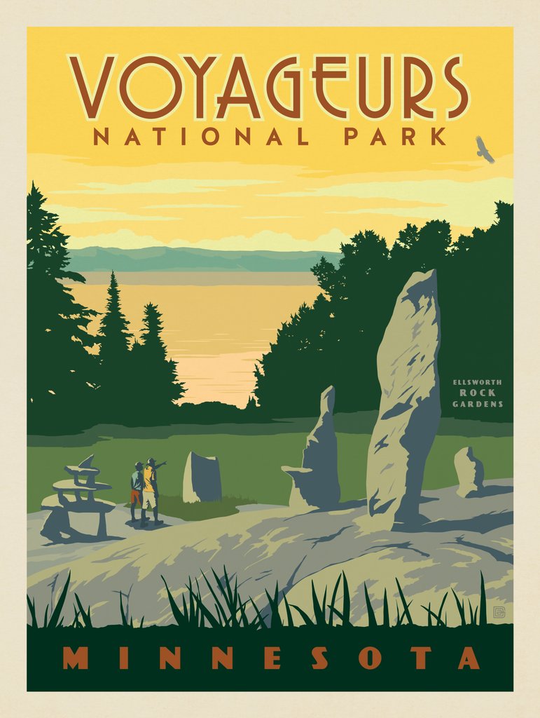 Voyageurs National Park - Metal Sign - Artwork