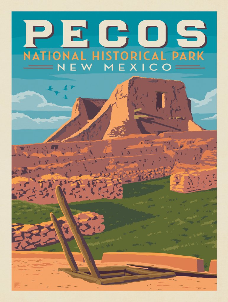 Pecos National Historical Park, NM - Postcards - Artwork