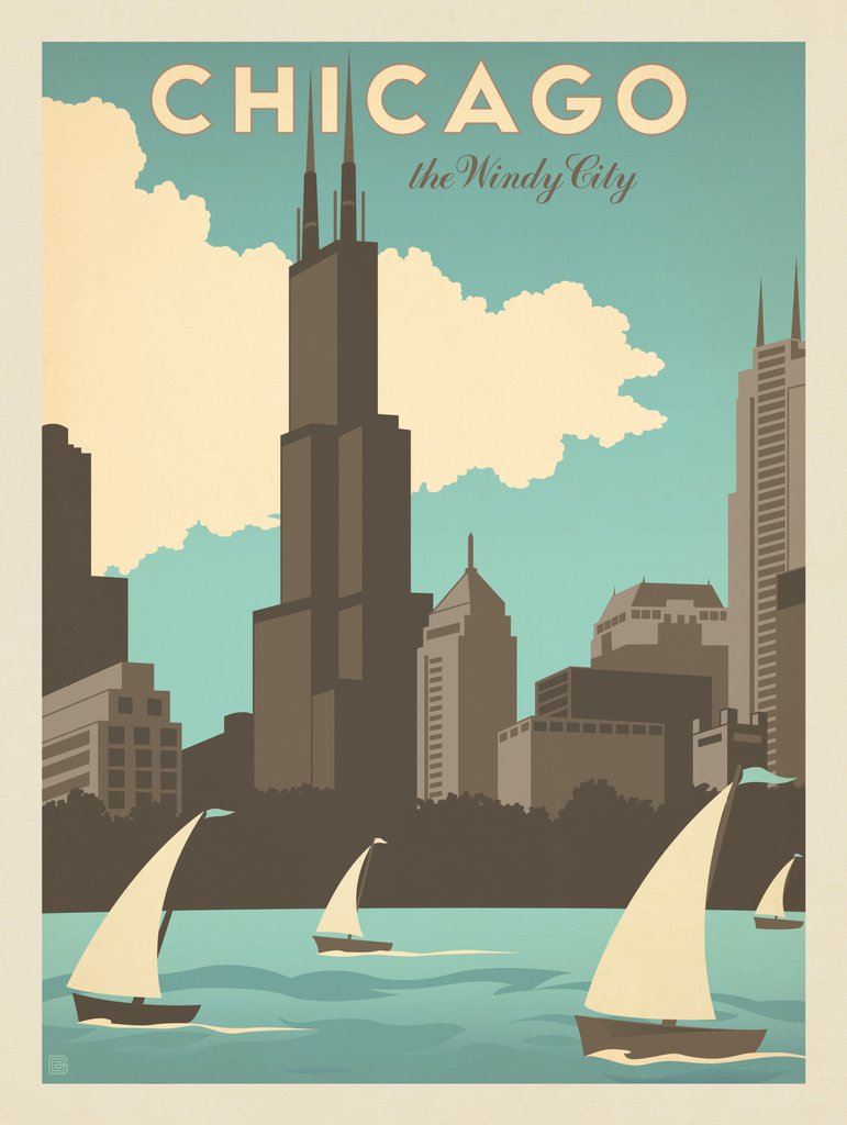 Chicago: Windy City - Notecards - Artwork