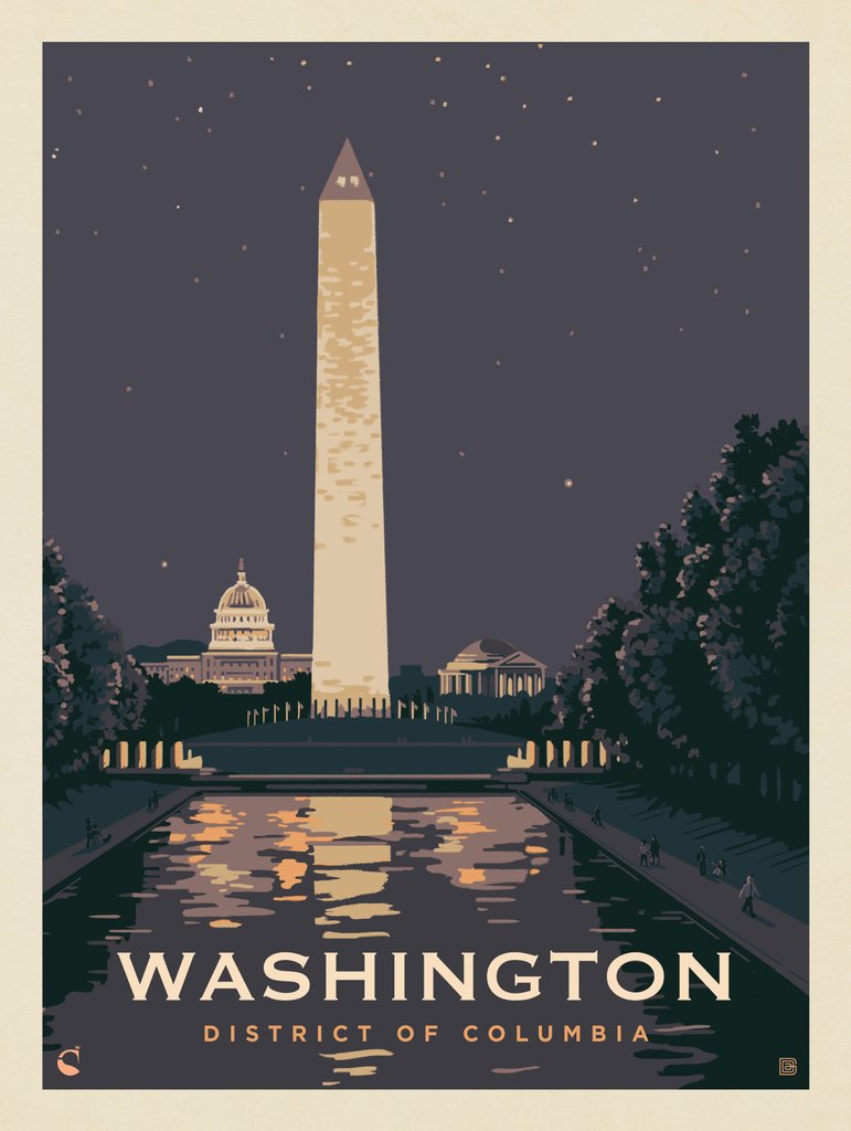 USA-Washington DC: Reflections Of Freedom - Metal Sign - Artwork