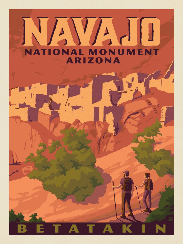 Navajo National Monument: Betatakin, AZ - Postcards - Artwork
