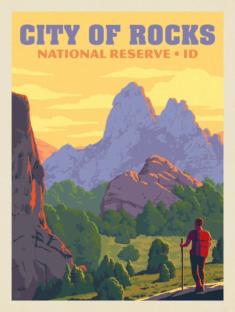 City Of Rocks National Reserve, Idaho - Postcards - Artwork