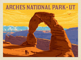 Arches National Park: Delicate Arch Sunset (Horizontal) - Metal Sign - Artwork