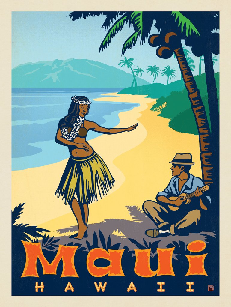Hawaii: Maui - Canvas - Artwork