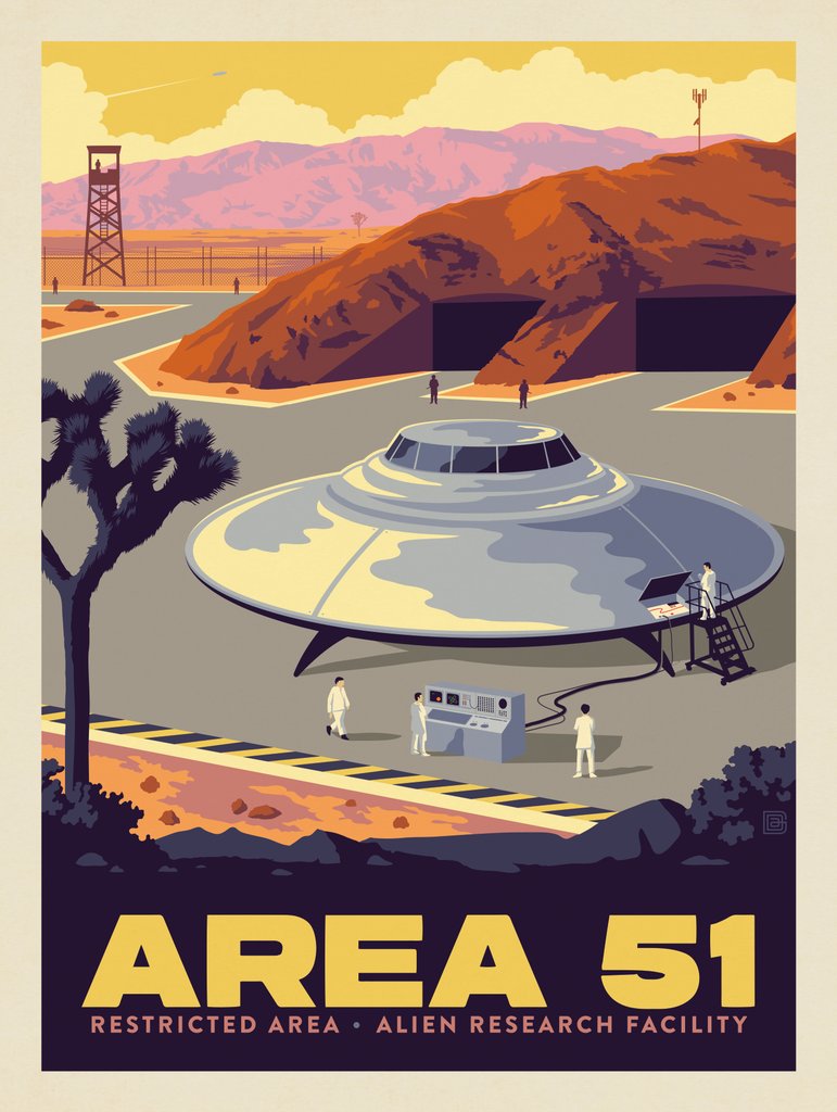Area 51 - Metal Sign - Artwork