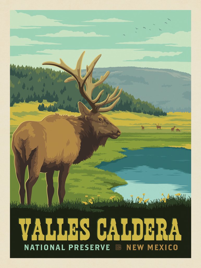 Valles Caldera National Preserve, NM - Postcards - Artwork
