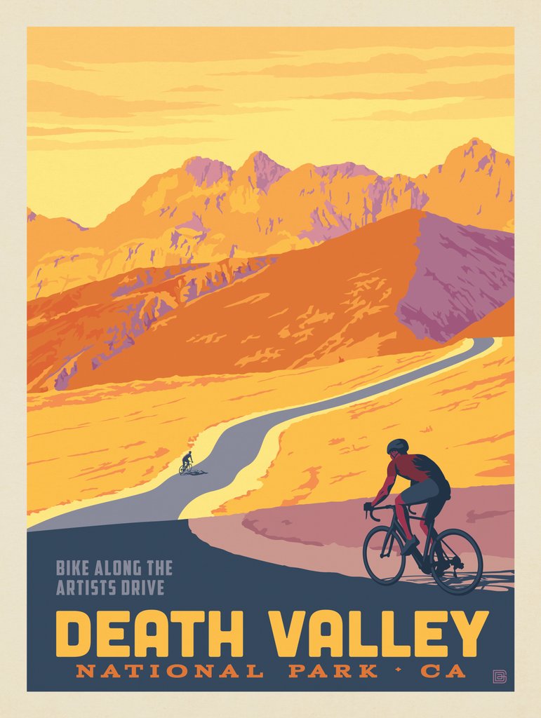 Death Valley National Park: Biking - Art Print - Artwork