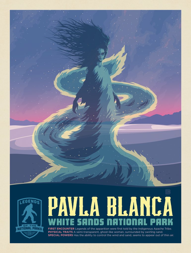 Legends Of The National Parks: White Sand's Pavla Blanca - Art Print - Artwork
