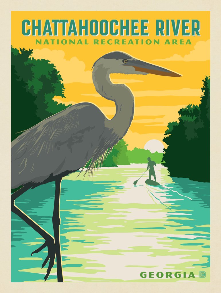Chattahoochee River National Recreation Area: GA - Art Print - Artwork