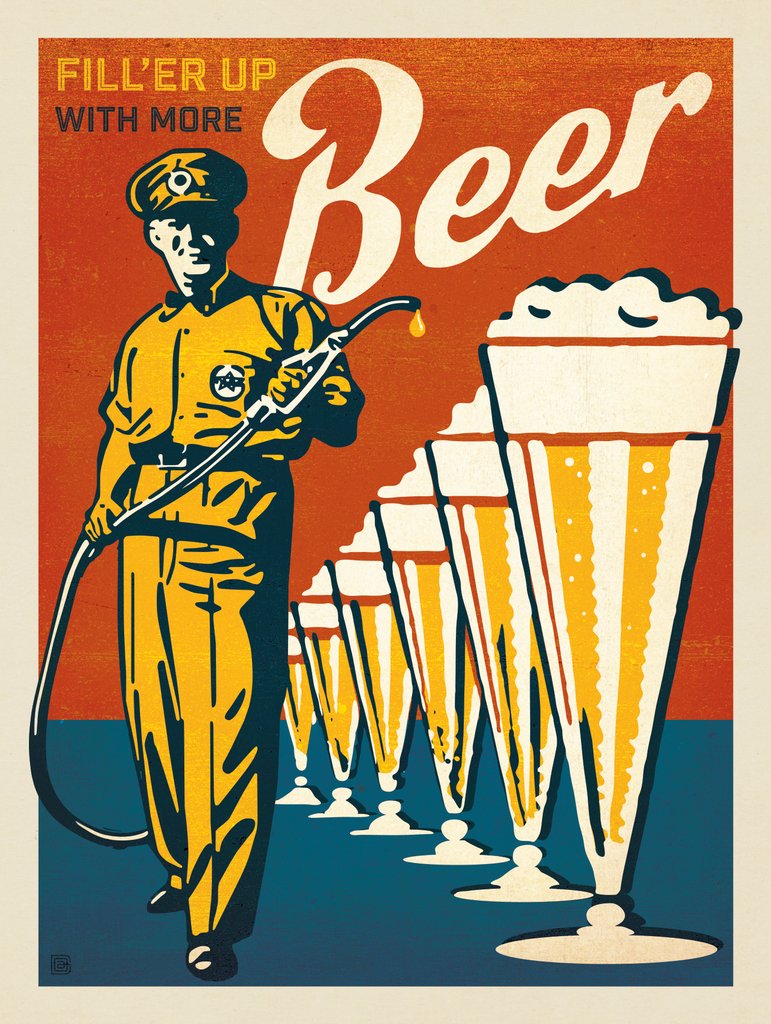 Fill’er Up with More Beer! - Postcards - Artwork
