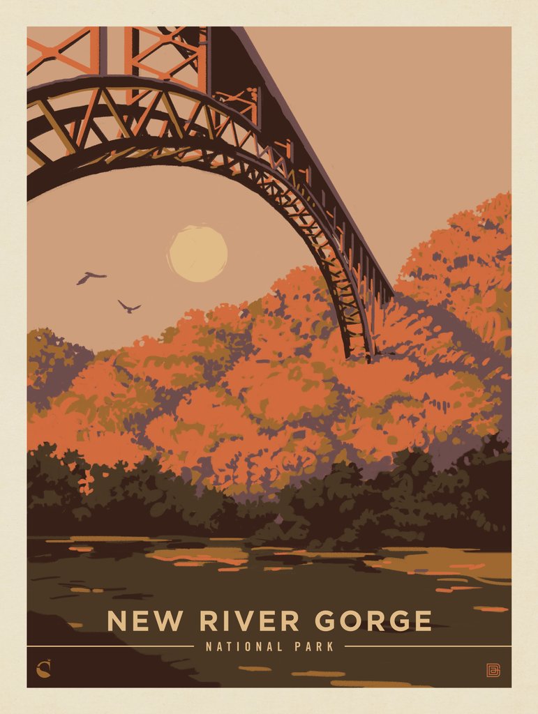 New River Gorge National Park: Looking Up - Art Print - Artwork
