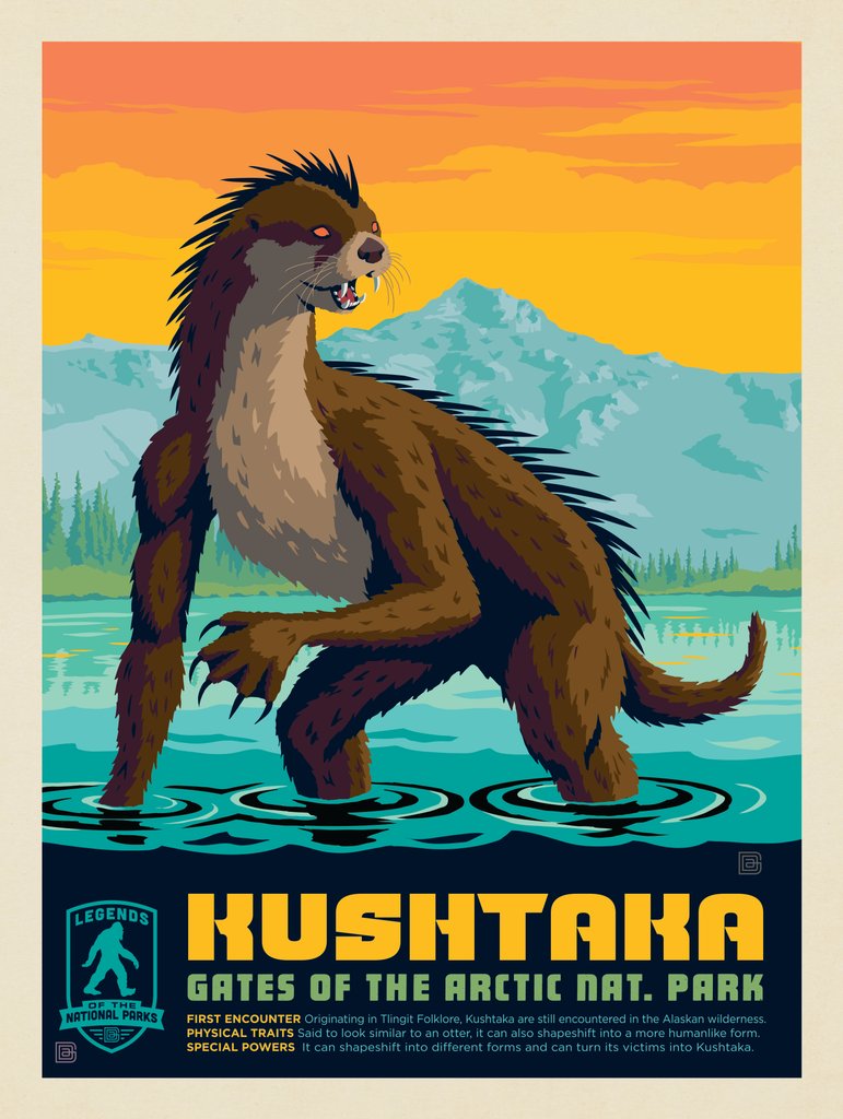 Legends Of The National Parks: Gates Of The Arctic's Kushtaka - Postcards - Artwork
