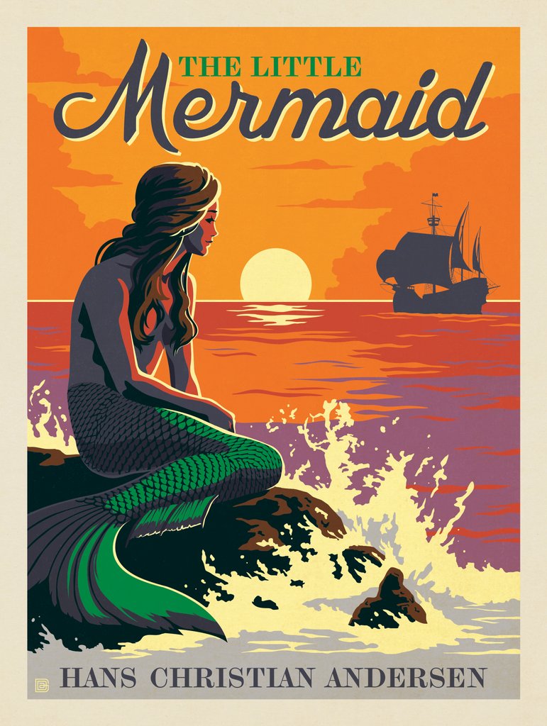 The Little Mermaid: Hans Christian Andersen - Canvas - Artwork