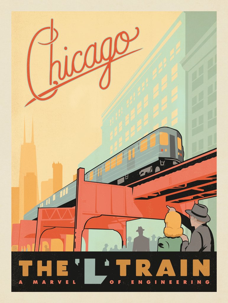 Chicago: L Train - Art Print - Artwork